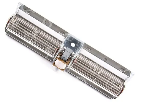 ventilátor tangenciální, 2x turbína 180x60mm, 25W, motor uprostřed